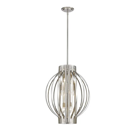 Z-Lite Moundou 6 Light Pendant, Brushed Nickel 436-20BN